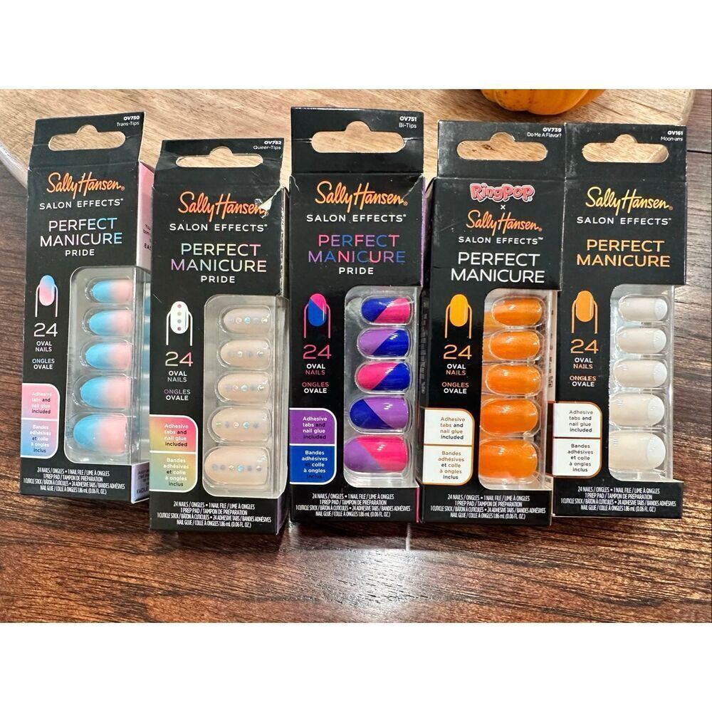 Sally Hansen Perfect Manicure Oval Shaped Nails With Nail Glue